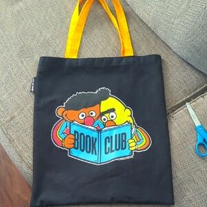 Out of Print Black Tote Bag